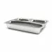 Plate - 3 Compartments - Stainless Steel - Dishwasher Safe