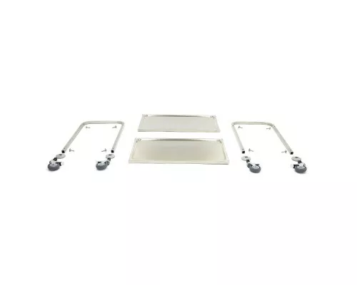 Stainless Steel Serving Trolley - 2 Shelves {Nerūsējošā tērauda servēšanas ratiņkājs - 2 plaukti}