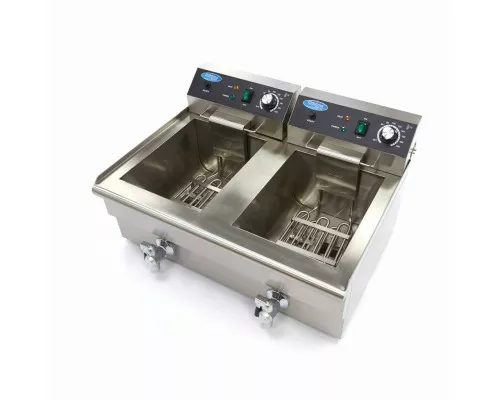 Deep Fryer - 2 x 16L - 2 Baskets - with Drain Tap Deep Fryer - 2 x 16L - 2 Baskets - with Drain Tap
