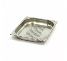 Gastronorm Container - 1/2 GN - 4cm Deep - Stainless Steel - Perforated