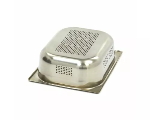 Gastronorm konteiners - 1/2 GN - 10 cm dziļš - nerūsējošais tērauds - perforēts, Maxima, 09367612, GN trauki no metāla Pirkt Gastronorm konteiners - 1/2 GN - 10 cm dziļš - nerūsējošais tērauds - perforēts, Maxima, 09367612