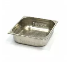 Gastronorm konteiners - 2/3 GN - 10 cm dziļš - nerūsējošais tērauds - perforēts