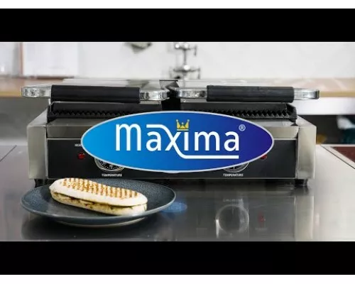 Contact Grill - Grooved - Double Grill Plate - 2 x 22cm Контактный гриль - рифленая поверхность - двойная гриль-плита - 2 x 22 см.