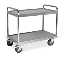 Izturīgi aisi 304 nerūsējošā tērauda servisa ratiņi, 500 kg ietilpība., Metalcarrelli, 1570-2PV