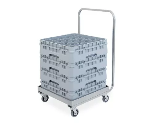 Stainless steel rack stacking trolley with handle, base cm 51x51, Metalcarrelli, 2207P Stainless steel rack stacking trolley with handle, base cm 51x51, Metalcarrelli, 2207P