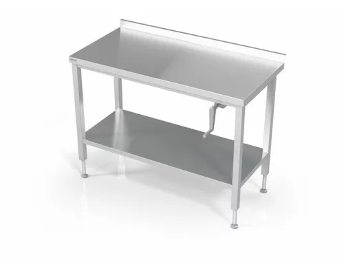 Manual height adjustable table with reinforced shelf, Novameta, DML-QLV-150/65/90 Manual height adjustable table with reinforced shelf, Novameta, DML-QLV-150/65/90