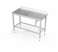 Manual height adjustable table with grid shelf, Novameta, DML-QSV-100/60/90