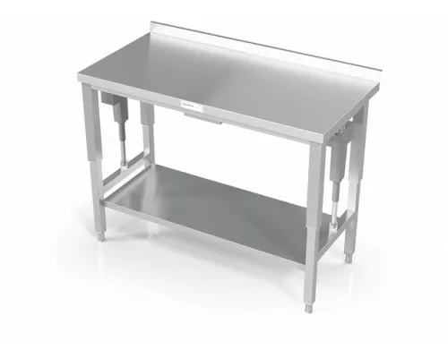 Elektriskā augstuma regulējams galds ar pastiprinātu plauktu, Novameta, DML-RLV-160/65/90 Elektriskā augstuma regulējams galds ar pastiprinātu plauktu, Novameta, DML-RLV-160/65/90