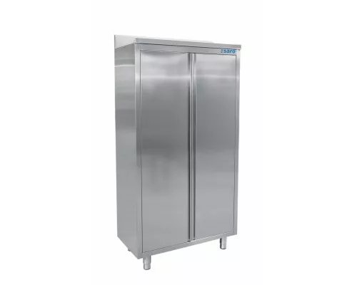 SARO Hoge kast roestvrij staal met 3 schappen, schuin dak, 600 mm SARO Hoge kast roestvrij staal met 3 schappen, schuin dak, 600 mm