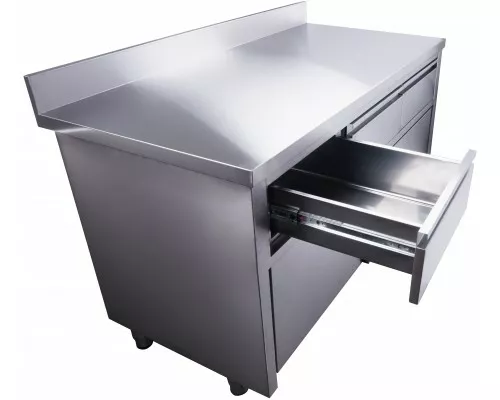 SARO Schiebetürenschrank mit 3 Schubladen und Aufkantung, 1400X700mm SARO Slīdošā durvju skapis - 3 kastes. 1400x700mm ar uzgaļu.