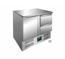 SARO Gekoelde werkbank met deur en lades, model VIVIA S 901 S/S TOP 2x 1/2 GN