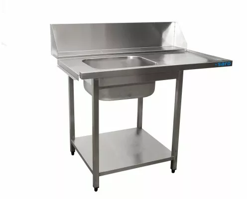 SARO aanvoertafel voor vaatwasser links, 1 bak, 1200 mm SARO aanvoertafel voor vaatwasser links, 1 bak, 1200 mm