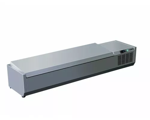 SARO Opzet koelvitrine met deksel <br> - 1/3 GN model VRX 1500 S/S SARO Opzet koelvitrine met deksel <br> - 1/3 GN model VRX 1500 S/S