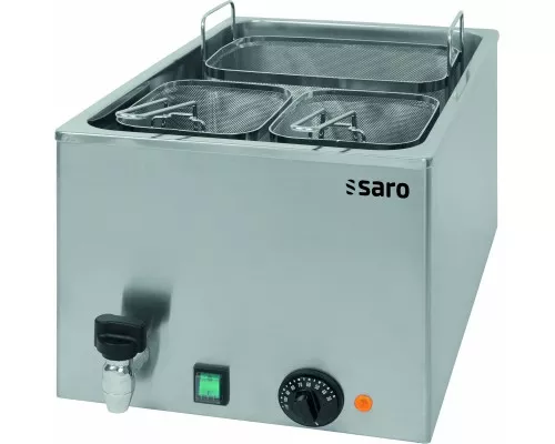 SARO Elektronudelkocher
Tischmodell PASTA 25 SARO Elēktriskais pastu vārītājs galdam. Galds modelis PASTA 25.