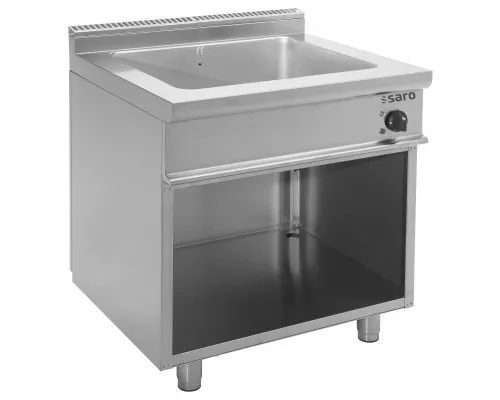 SARO Bain Marie mit offenem Unterbau
Modell 7/BME2BA SARO Bain Marie ar atvērtu statīvu modelis E7/BME2BA