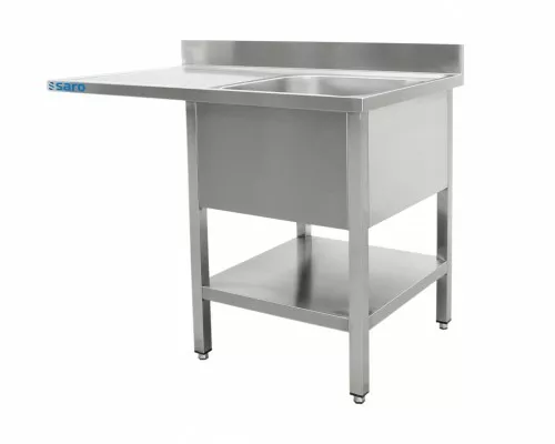 SARO Spoeltafel voor vaatwasser met 1 bak, rechts-600 mm diepte,1200mm SARO Spoeltafel voor vaatwasser met 1 bak, rechts-600 mm diepte,1200mm