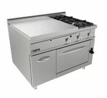 SARO Doorkookplaat fornuis gasoven + 2 branders + deur LQ <br> - model LQ / TPG6LO