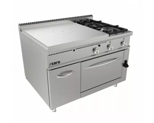 SARO Doorkookplaat fornuis gasoven + 2 branders + deur LQ <br> - model LQ / TPG6LO SARO Doorkookplaat fornuis gasoven + 2 branders + deur LQ <br> - model LQ / TPG6LO