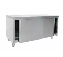 SARO Nerūsējošā tērauda skapis, slīdoša durvis - 600 mm dziļums, 1200mm platums