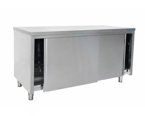 SARO Edelstahlschrank Schiebetür - 600 mm Tiefe, Breite 1200mm SARO Nerūsējošā tērauda skapis, slīdoša durvis - 600 mm dziļums, 1200mm platums