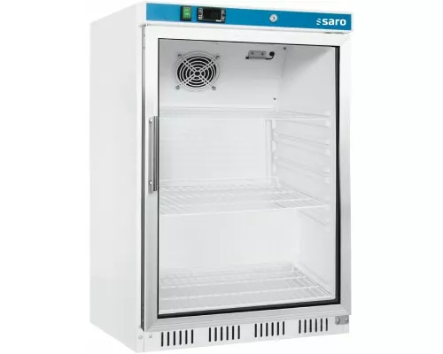 SARO Lagerkühlschrank mit Glastür - weiß,
Modell HK 200 GD SARO Ventilētais ledusskapis, modelis HK 200 GD