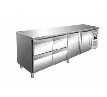 SARO Gekoelde werkbank met 2 deuren en 2x set van 2 lades, model KYLJA 4140 TN