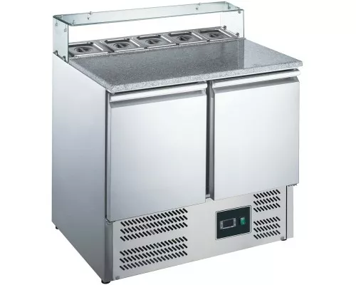 SARO Pizzatisch, 2 Türen, Glasaufsatz,
Modell EPS 900G SARO Pica galds modeļa EPS 900 G sagatavošanai