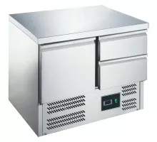 SARO Gekoelde werkbank met deur en lades, model ES 901 S/S TOP 1/2