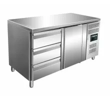 SARO Gekoelde werkbank met 1 deur en 1x set van 3 lades, model KYLJA 2130 TN