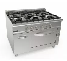 SARO Gas stove + electric oven 6 burners LQ model LQ / CUG6NE