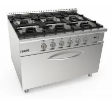 SARO Gas stove + gas oven 6 burners LQ model LQ / CUG6FM