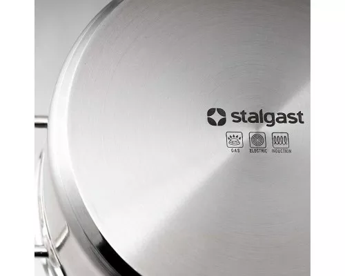 satin high stockpot with lid d 20 cm, 6, 3 l Satīna augstais katls ar vāku d 20 cm, 6, 3 l, Stalgast, 011202
