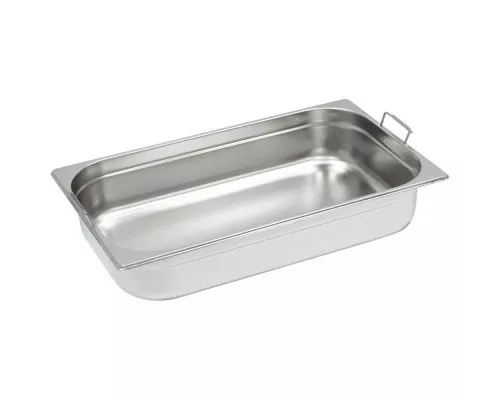 stainless steel GN 1/1 200 with movable handles - new model Nerūsējošais tērauds gn 1/1 200 ar kustīgiem rokturiem - jauns modelis, Stalgast, 131204