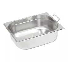 Stainless steel gn 1/2 200 with movable handles - new model