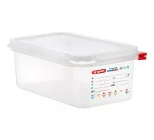 Gn 1/4 100 plypropylene with hermetic lid, Stalgast, 164105