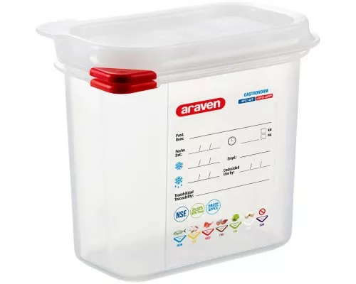 GN 1/9 150 plypropylene with hermetic lid Gn 1/9 150 plypropylene with hermetic lid, Stalgast, 169155