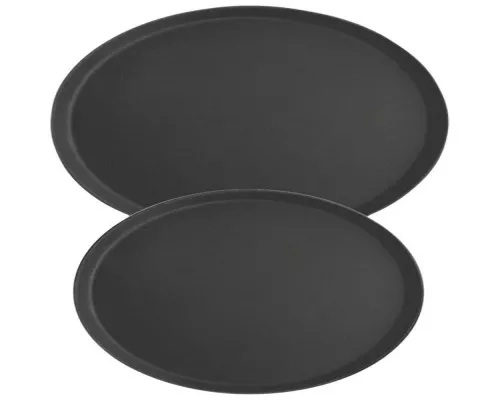taca kelnerska antypoślizgowa czarna 510x635 mm Ovāla servēšanas paplāte 51x63, 5 cm, Stalgast, 415510