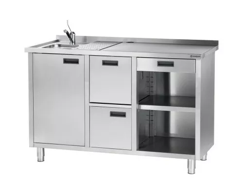table for coffee machine with drainer and sink Table for coffee machine with drainer and sink, Stalgast, 486710
