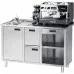 Table for coffee machine with drainer and sink, Stalgast, 486710