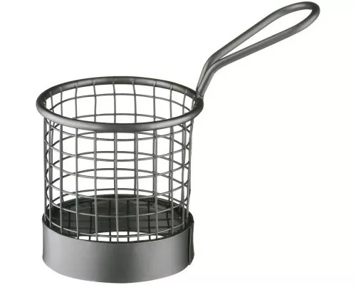 finger food serving basket, black, ø 80 mm Pirkstiņu ēdiena pasniegšanas grozs, melns, ø 80 mm, Stalgast, 546052