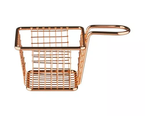 finger food serving basket, cooper color 100x100x70 mm Finger food serving basket, cooper color 100x100x70 mm, Stalgast, 546064