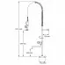 Kit shower pipe in the middle with long brass connection, Stalgast, 651542