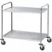 Stainless steel waiters trolley, 2 shelves, Stalgast, 661022