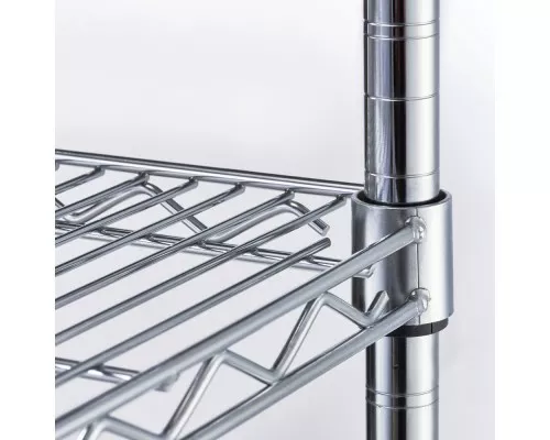 regał chromowany, 4 półki, składany, 900x450x1800 mm Hromēts tērauds, 4 līmeņu uzglabāšanas plaukts, salokāms, 900x450x1800 mm, Stalgast, 680093