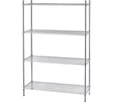 Hromēts tērauds, 4 līmeņu uzglabāšanas plaukts, salokāms, 1200x450x1800mm, Stalgast, 680123
