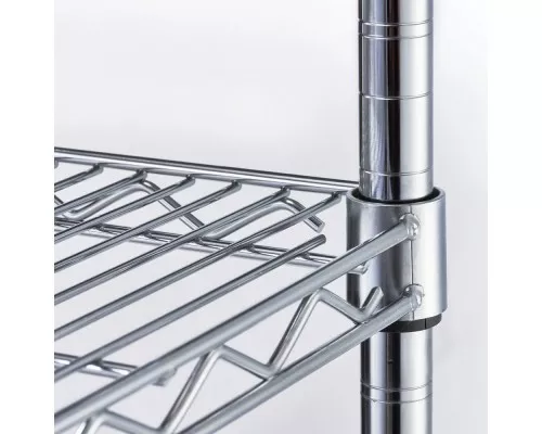 chromed steel, 4-Tier storage shelving unit, 908x610x1800 mm Chromed steel, 4-tier storage shelving unit, 908x610x1800 mm, Stalgast, 681093