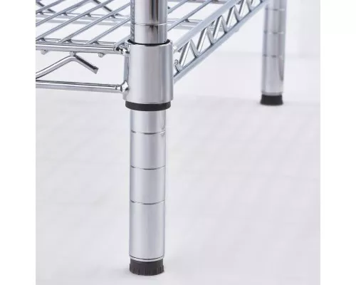 chromed steel, 4-Tier storage shelving unit, 908x610x1800 mm Chromed steel, 4-tier storage shelving unit, 908x610x1800 mm, Stalgast, 681093
