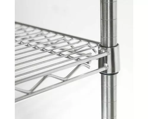 стеллаж для хранения хромированный 4 полки 1220x610x1800mm Стеллаж для хранения хромированный 4 полки 1220x610x1800mm, Stalgast, 681122