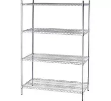Hromēts tērauds, 4 līmeņu uzglabāšanas plaukts, 1213x610x1800 mm, Stalgast, 681123