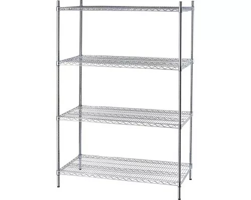 regał chromowany, 4 półki, składany, 1213x610x1800 mm Hromēts tērauds, 4 līmeņu uzglabāšanas plaukts, 1213x610x1800 mm, Stalgast, 681123